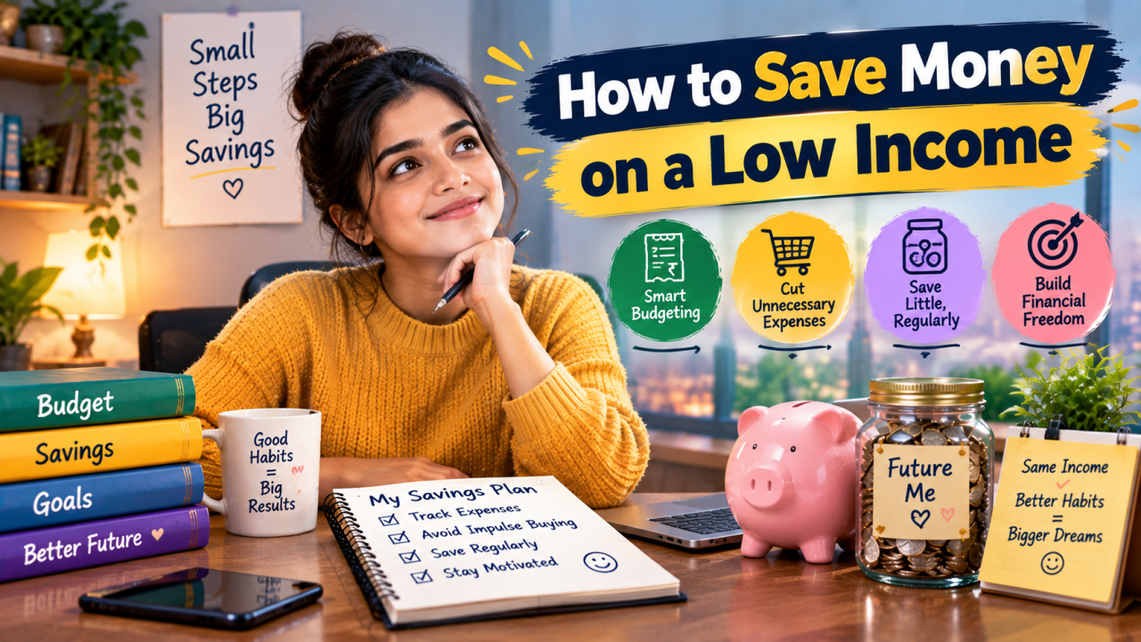 How to save money on a low income with a simple monthly budget and savings plan